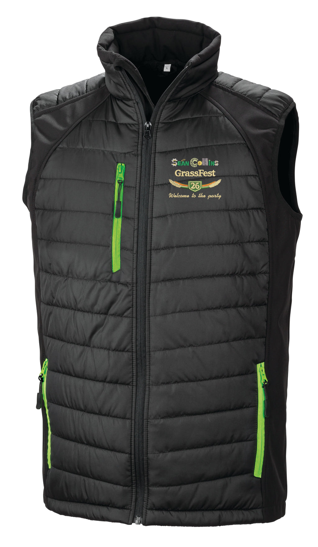 Grass Fest 26 Harvestor Sean Collins Padded Gilet Black