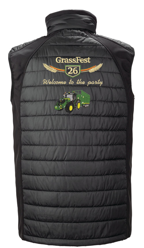 Grass Fest 26 Silage Trailer Sean Collins Padded Gilet Black