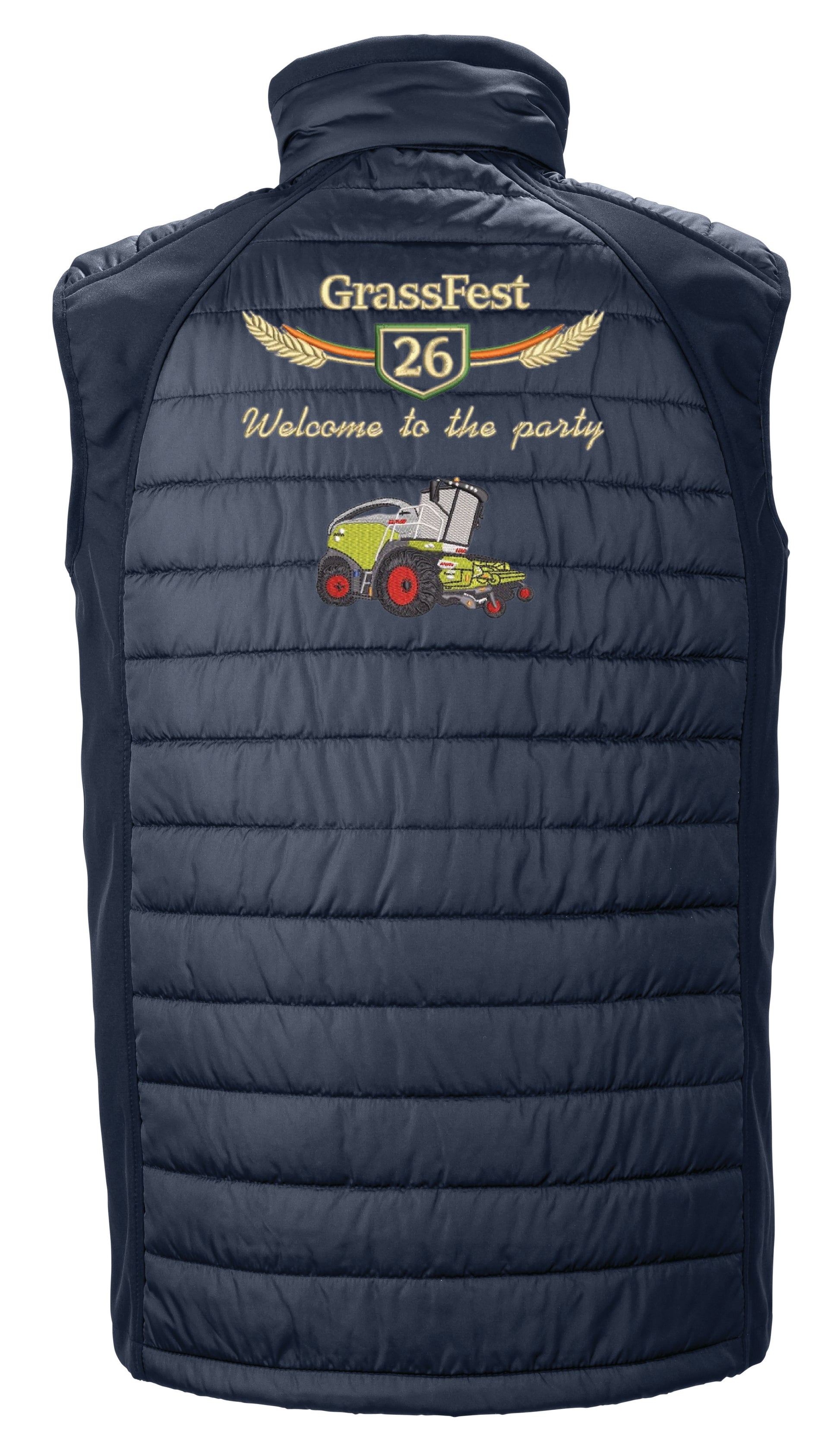 Grass Fest 26 Harvestor Sean Collins Padded Gilet Navy