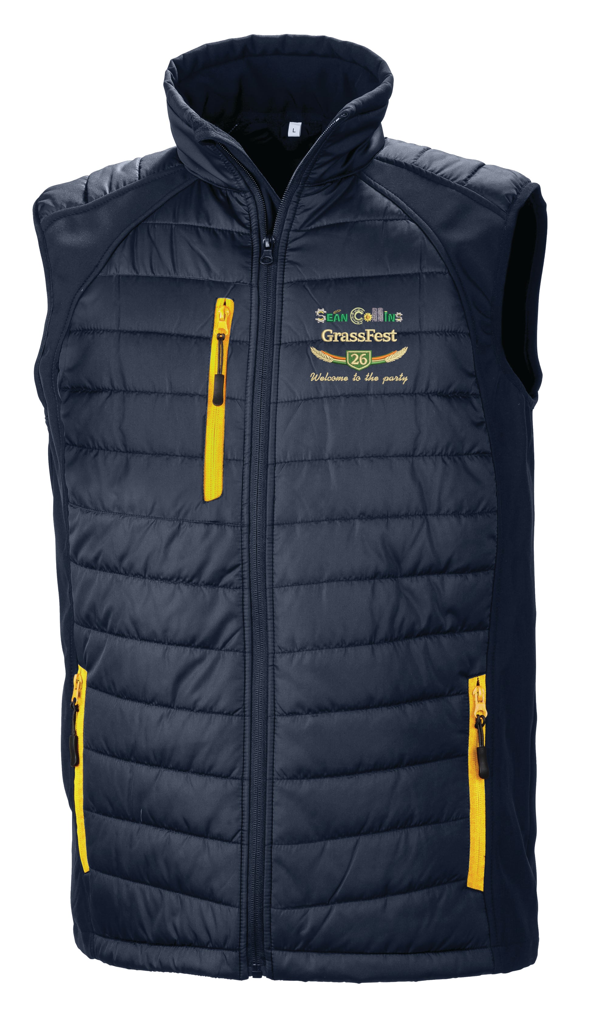 Grass Fest 26 Harvestor Sean Collins Padded Gilet Navy