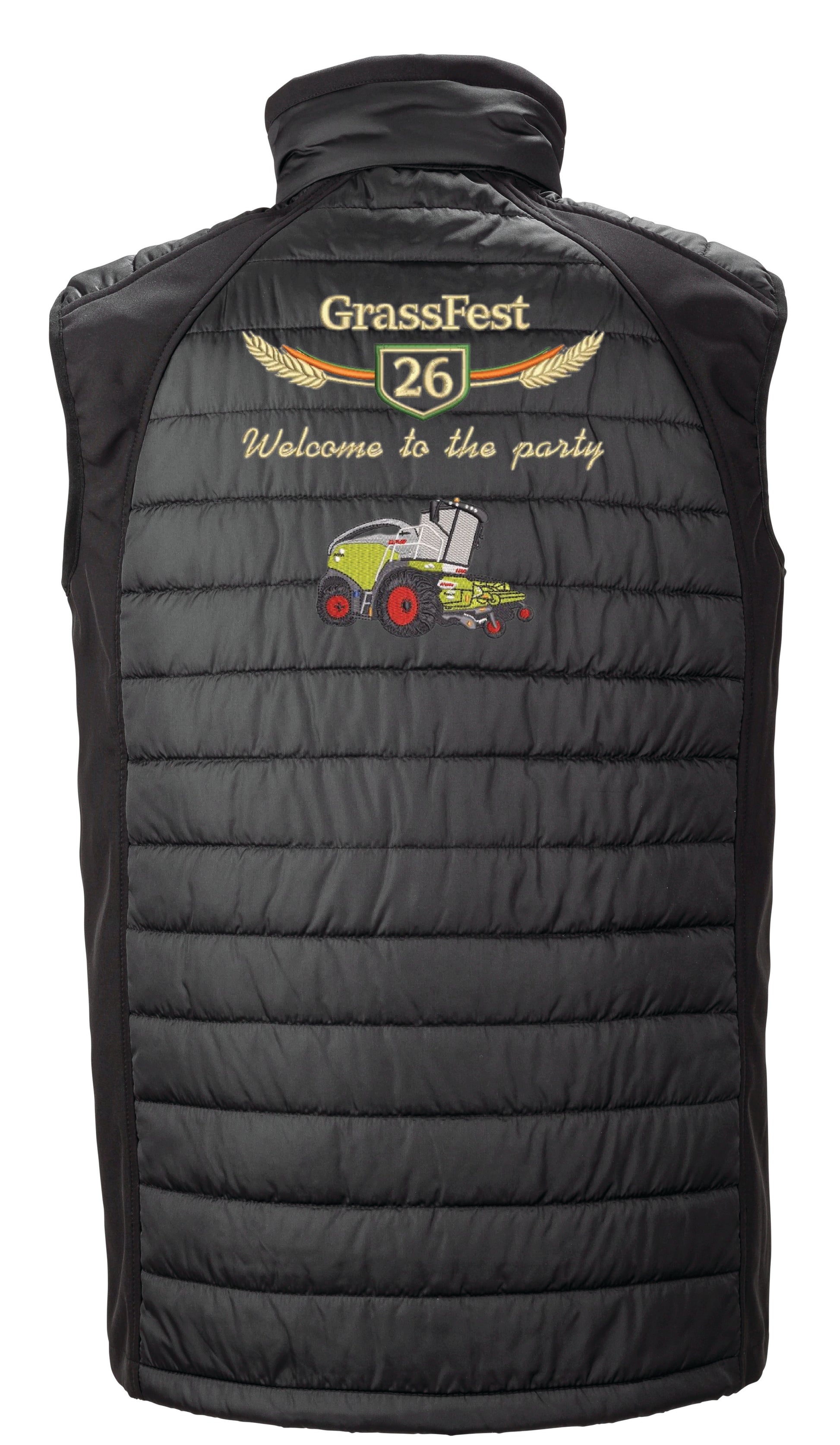 Grass Fest 26 Harvestor Sean Collins Padded Gilet Black