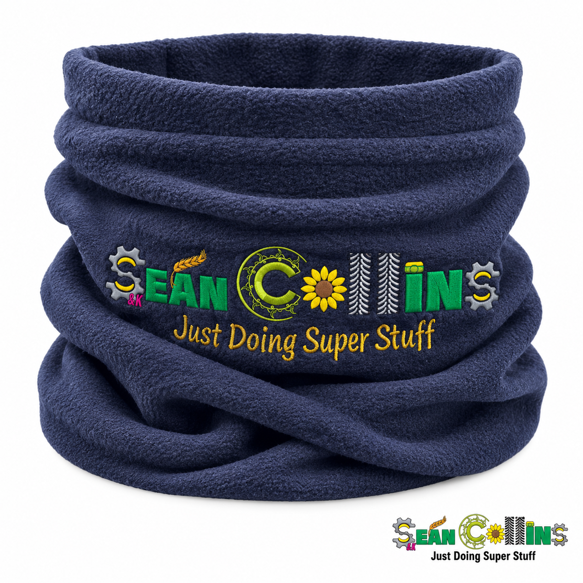 Sean Collins Agri Fleece Snood Navy – front view