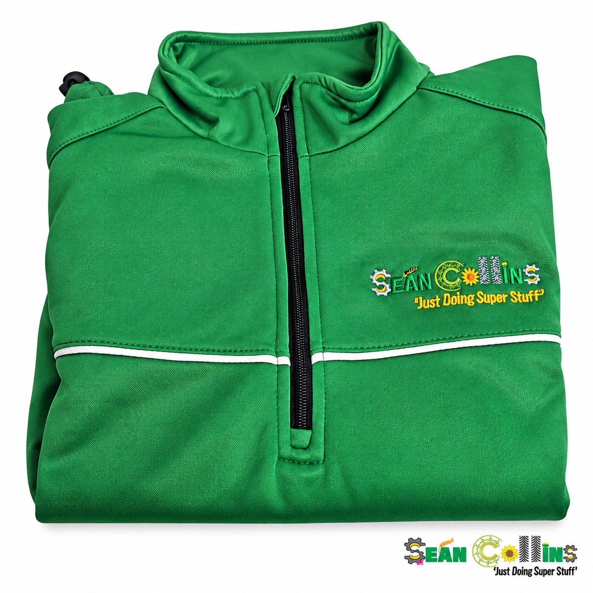 Green ¼ Zip – Sean Collins Edition – front view