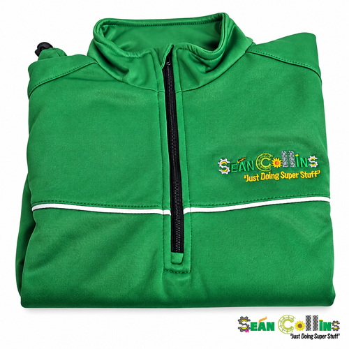 Green ¼ Zip – Sean Collins Edition – front view