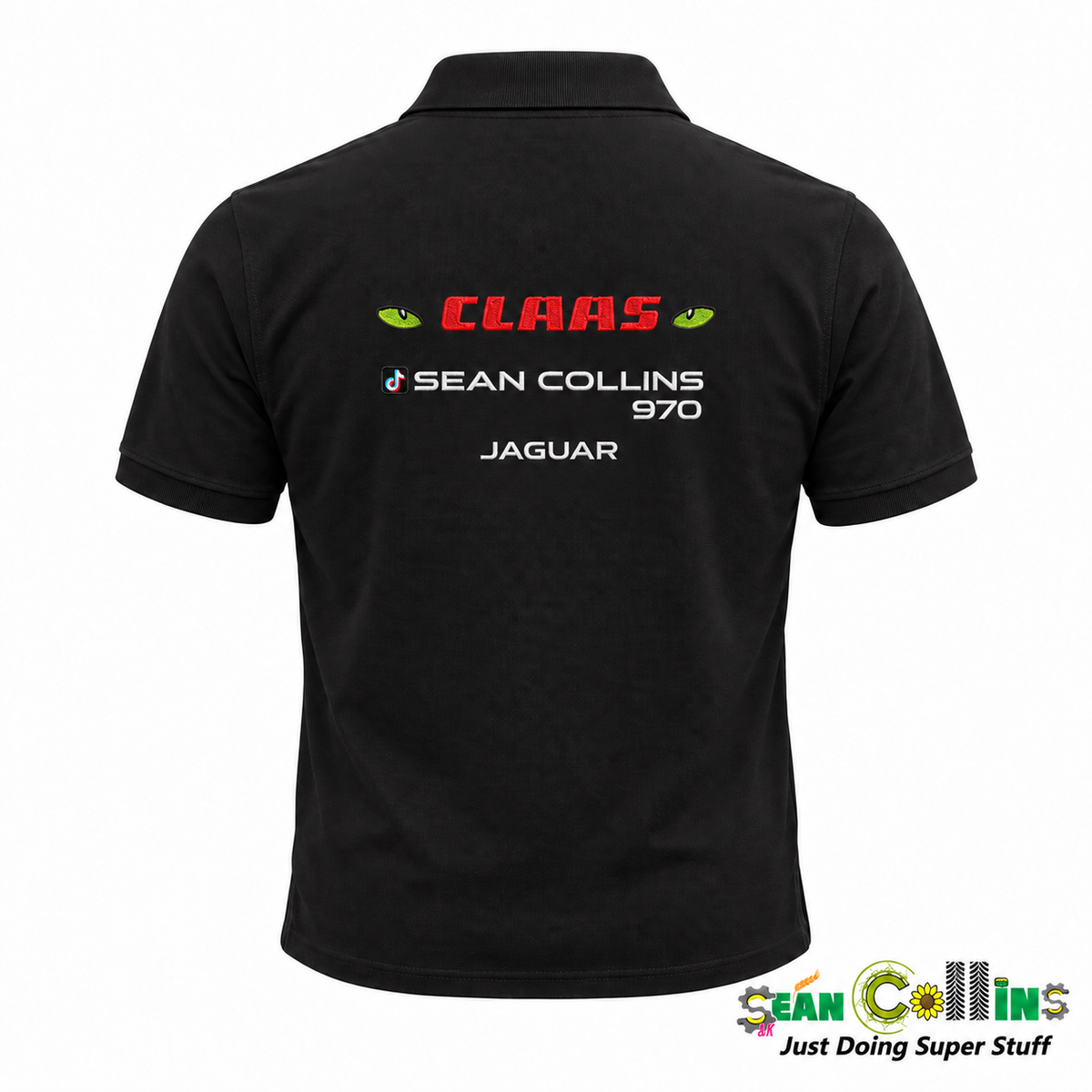 Sean Collins Agri Adult Polo Black – back view
