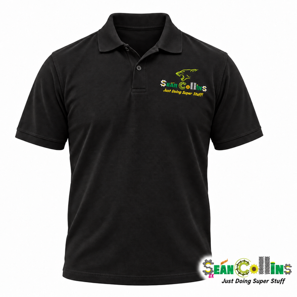 Sean Collins Agri Adult Polo Black – front view