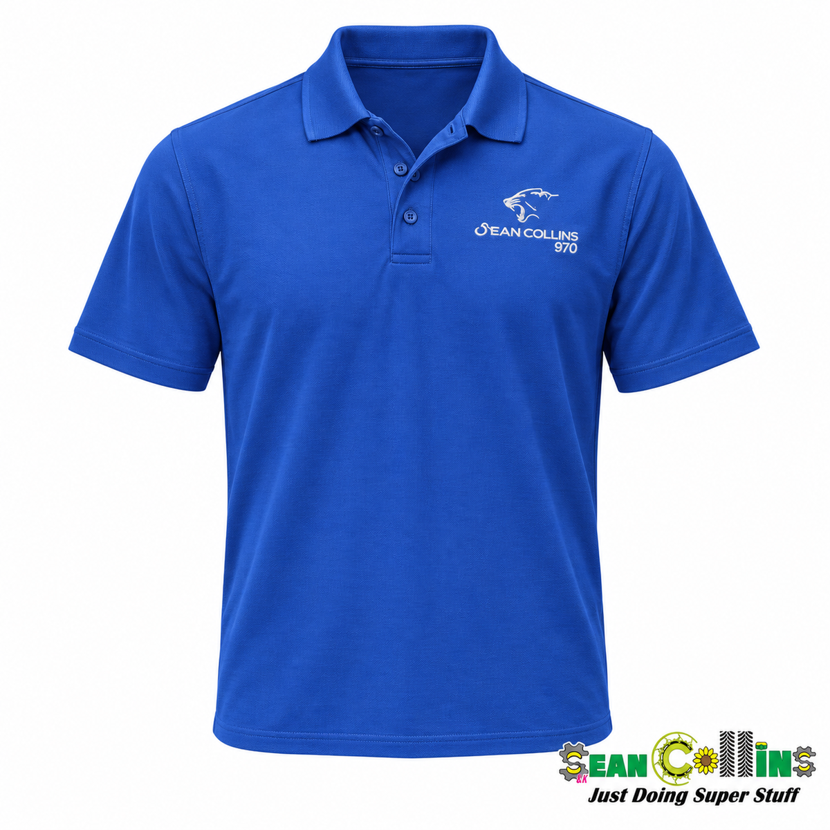 Sean Collins Agri Adult Polo Blue – front view