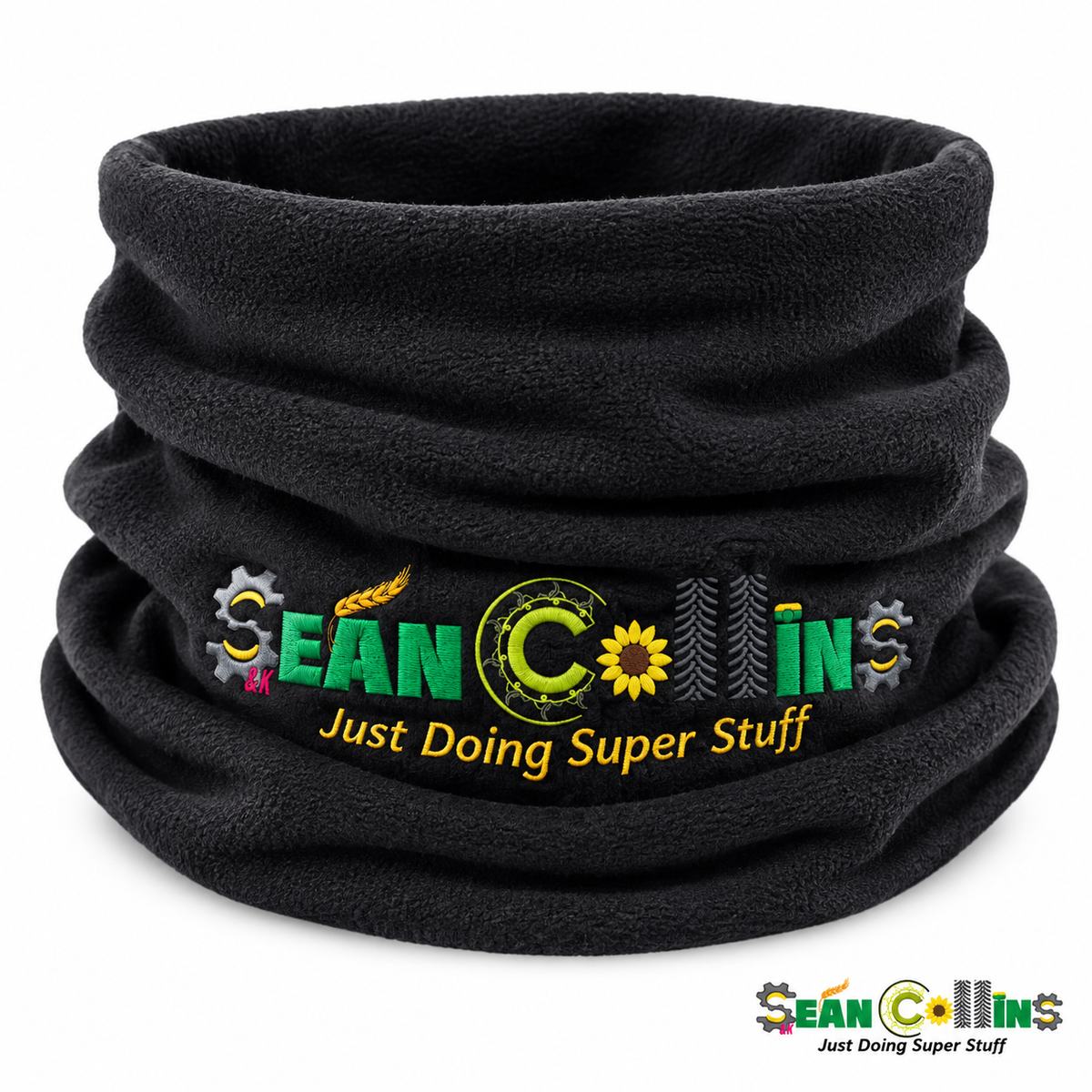 Sean Collins Agri Fleece Snood Black – front view