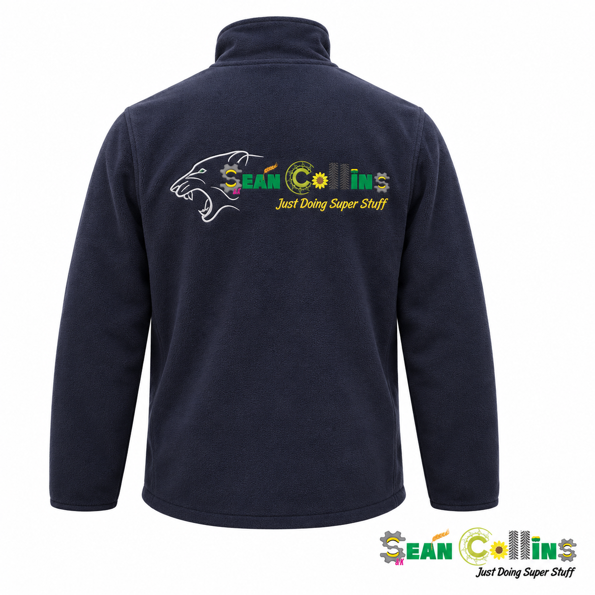 Sean Collins Agri Navy Fleece – back view