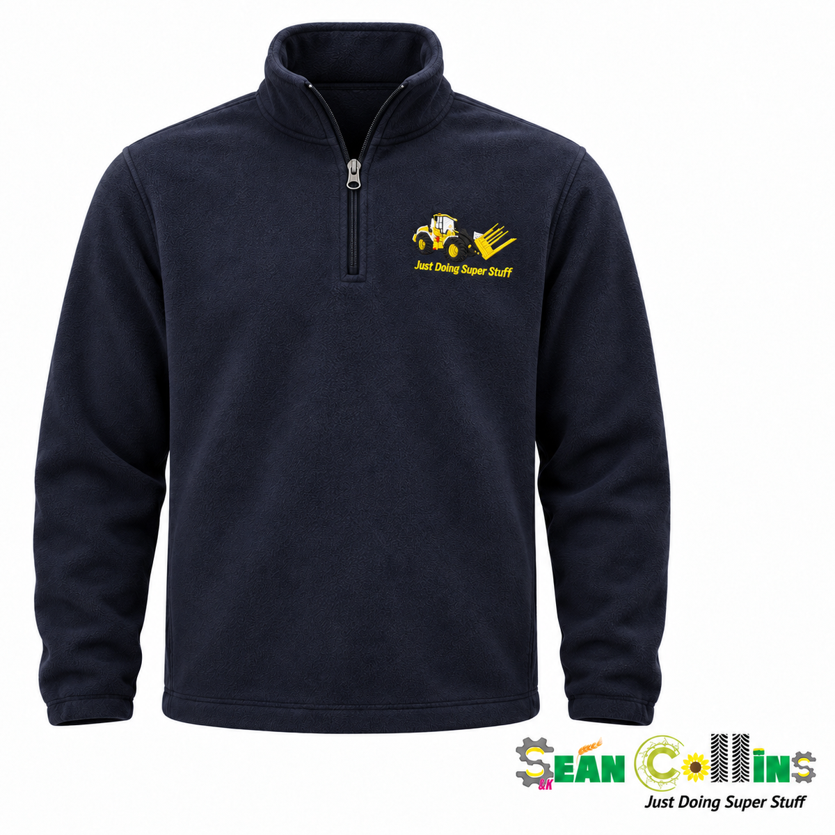 Sean Collins Agri Navy Fleece – front view