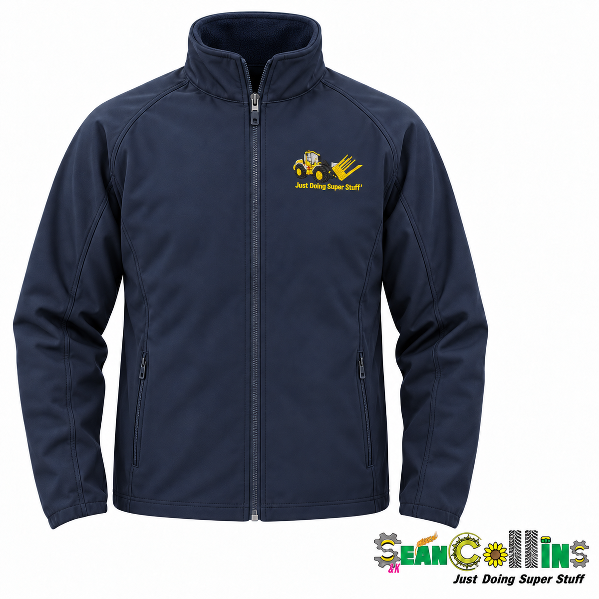 Sean Collins Agri Softshell Jacket Navy – front view