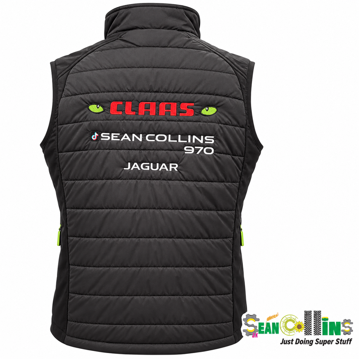 Sean Collins Agri Padded Gilet Black – back view