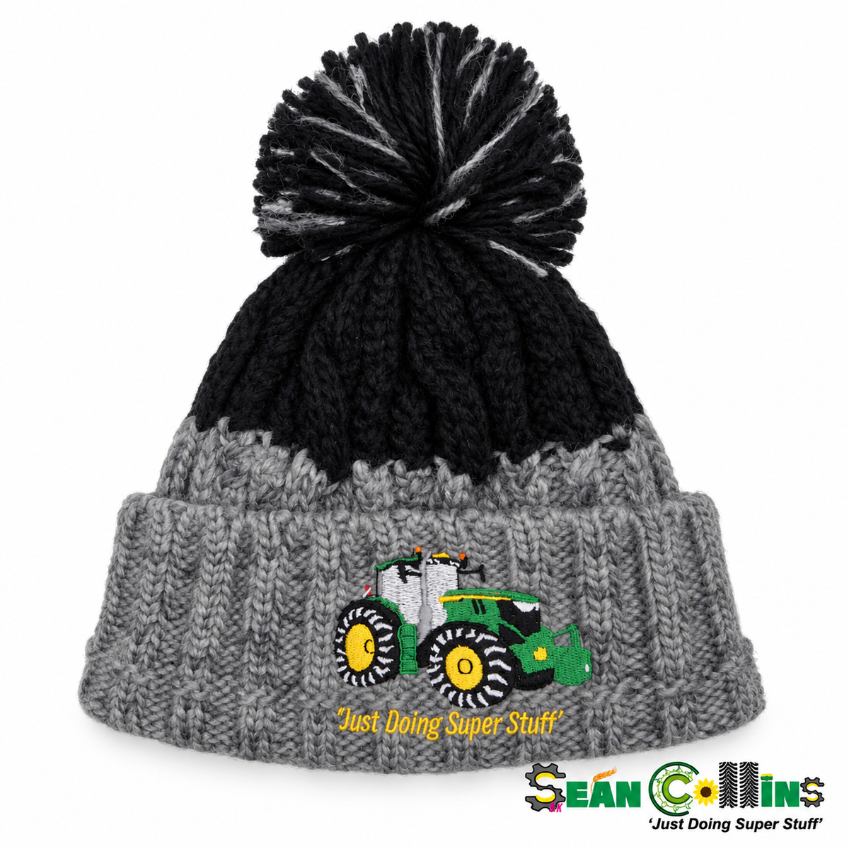 Heavy Weight Tractor Bobble Hat – front view