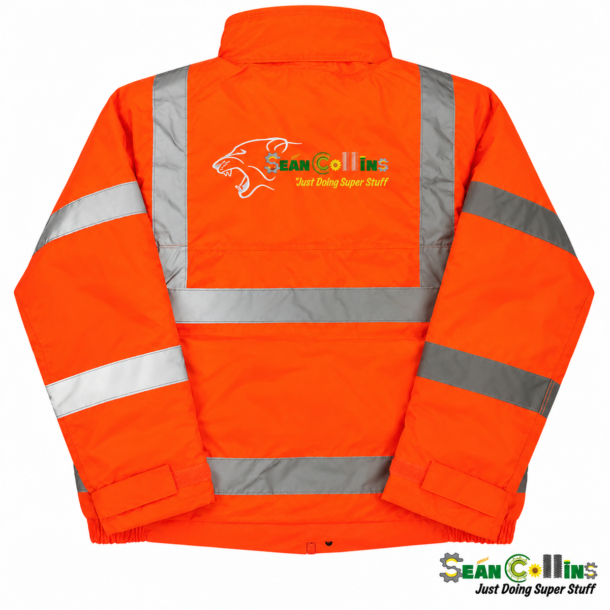 Portwest Hi-Vis Winter Bomber Jacket – back view